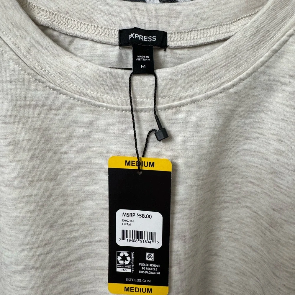 Express Cream Pullover Sweatshirt - Picture 5 of 6